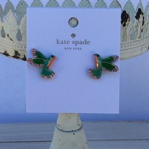 Kate Spade  Garden Whimsical Hummingbird Earrings